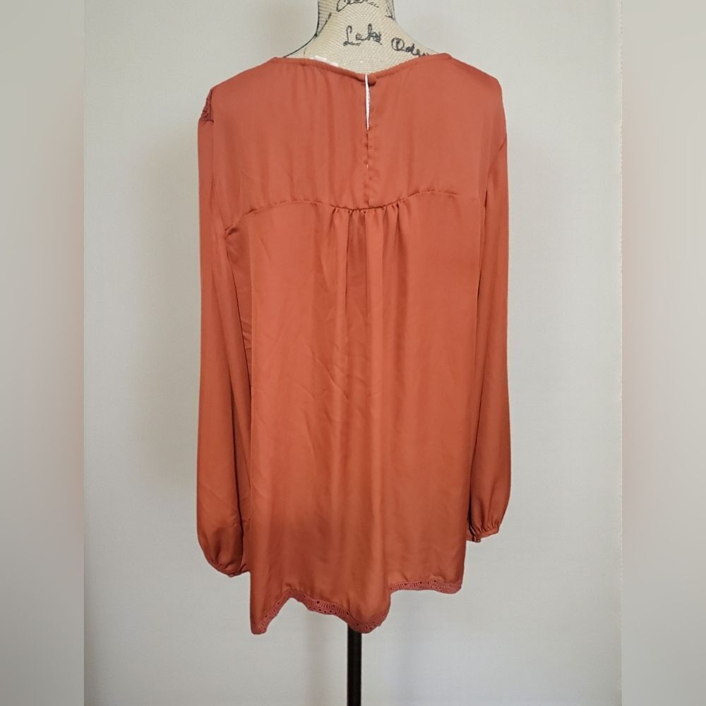 ODDY Terracotta Lace Blouse NWT SZ 3XL - Picture 4 of 7